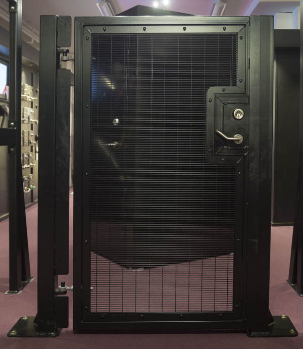 Security gates and locks at Tindall showroom