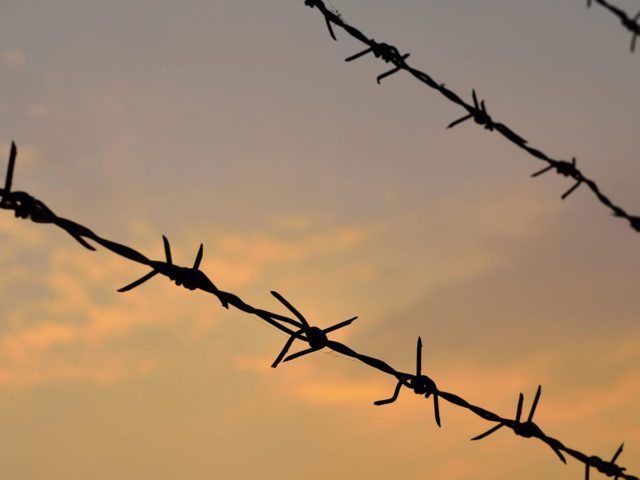 Barbed Wire Fence Topping
