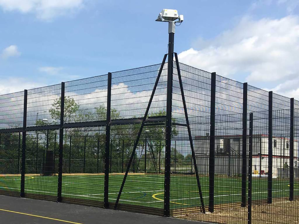 Integrated Floodlight Posts Fence Line Floodlight Post