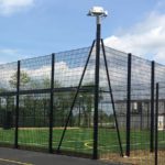 Integrated Floodlight Posts Fence Line Floodlight Post