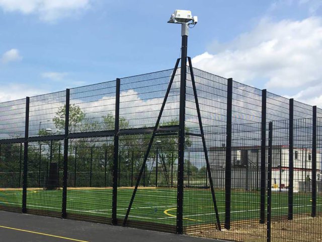 Integrated Floodlight Posts Fence Line Floodlight Post