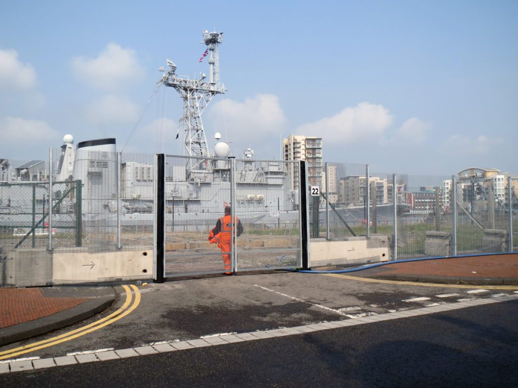 Fencing for Ports RDS Original NATO Summit Cardiff Bar Port Fencing fencing for a port